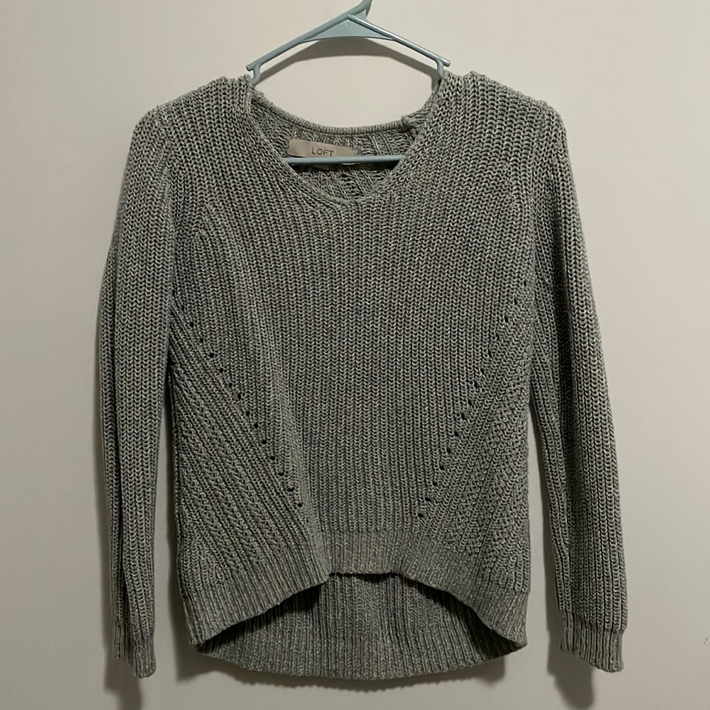 LOFT gray sweater